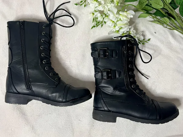 Rue 21 Leather Combat Boots - Image 6