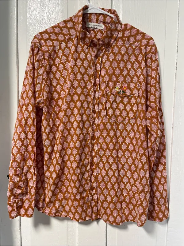 Emerson Fry India Collection Button Down Ryan Shirt w/ embroidered pocket sm - Image 2