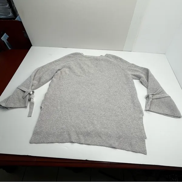 Aerie Terry Cloth Sweater Womens XL Grey Gray Wrist Tie Notch Neck‎ NEW *FLAWED - Image 12