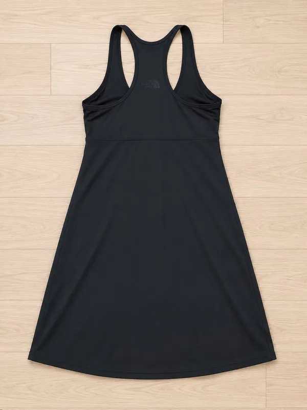 The North Face Women's Racerback Athletic Sleeveless Midi Tank Dress L Black - Image 2