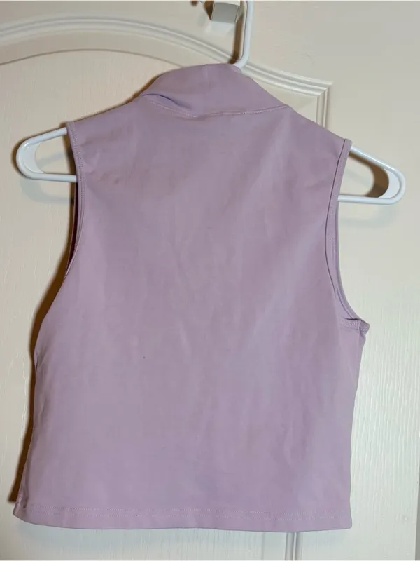 Nike Sportswear Essentials Sleeveless Mock Neck Top Doll White S - Image 2