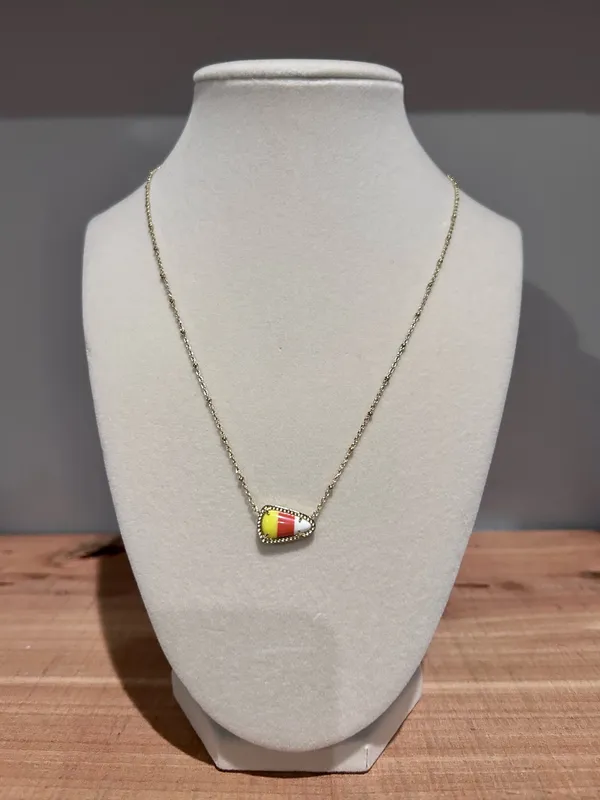 NWT Kendra Scott 14k Gold-Plated Stone Candy Corn Adjustable Pendant Necklace - Image 3