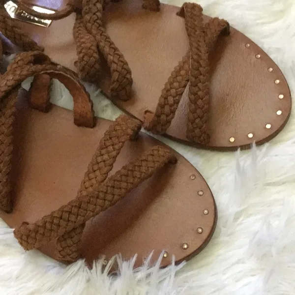 Topshop brown lace up sandals - Image 3