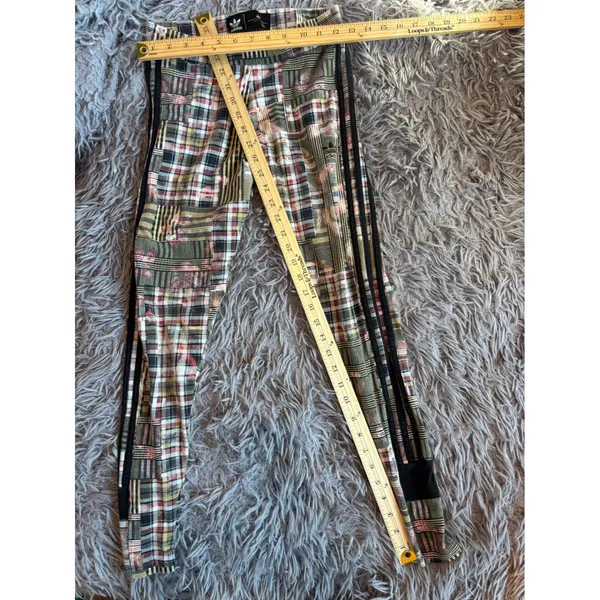 Adidas Her Studio London Patchwork Plaid Floral Leggings Multicolor Medium - Image 3