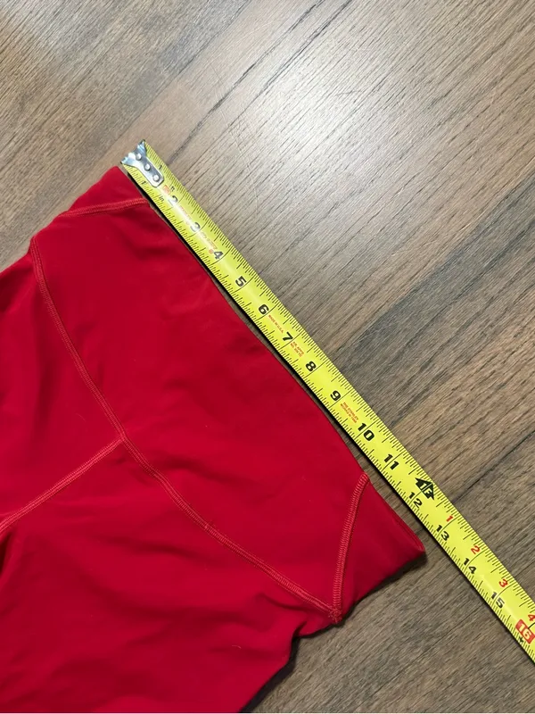 Lululemon Base Pace High Waisted Dark Red 23" Leggings Size 8 - Image 9