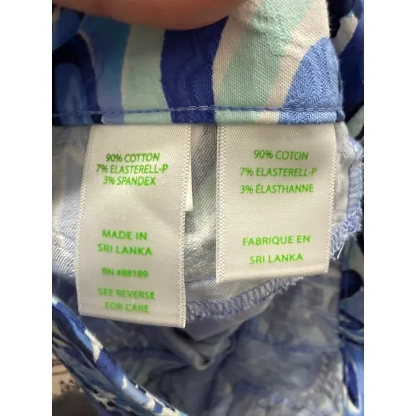 Lilly Pulitzer Kelly Skinny Ankle Pants Iris Blue Zanzibar Zoo Jacquard Womens 0 - Image 12