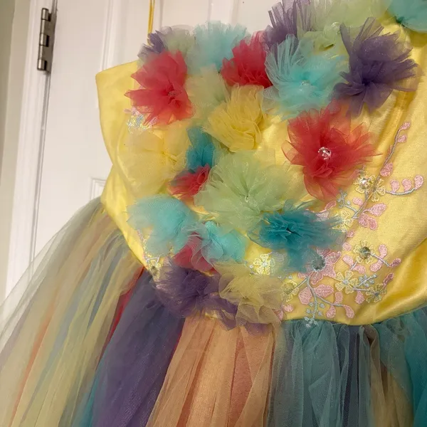 Strapless Multi Color Tulle Formal‎ Dress Size undefined - Image 3