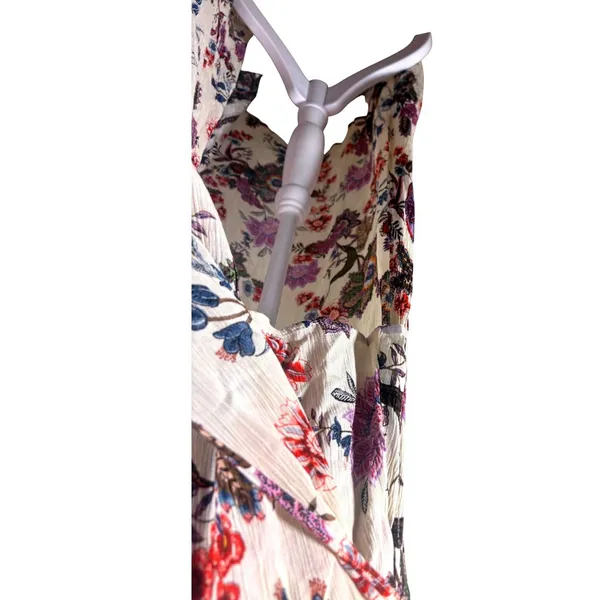 Patrons‎ of Peace Womens Floral Crinkle Rayon Maxi Dress Size Small - Image 7
