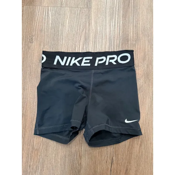 Nike Pro Dri-FIT Womens Black Compression Athletic Training Shorts XS 3893 - Image 2