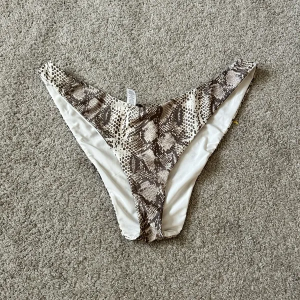 Aerie snake skin super‎ high cut cheekiest bikini bottom XXL - Image 3
