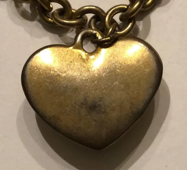 Guess Gold Tone CZ Heart Pendant Boho Chain Necklace - Image 7