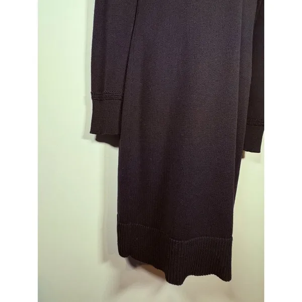 Lauren Ralph Lauren Mock Neck Quarter Zip Long Sweater Dress Black‎ Size PS - Image 4