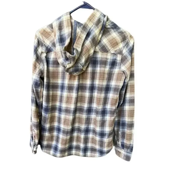 Carhartt size S. (4/6) flannel button up hoodie. - Image 2