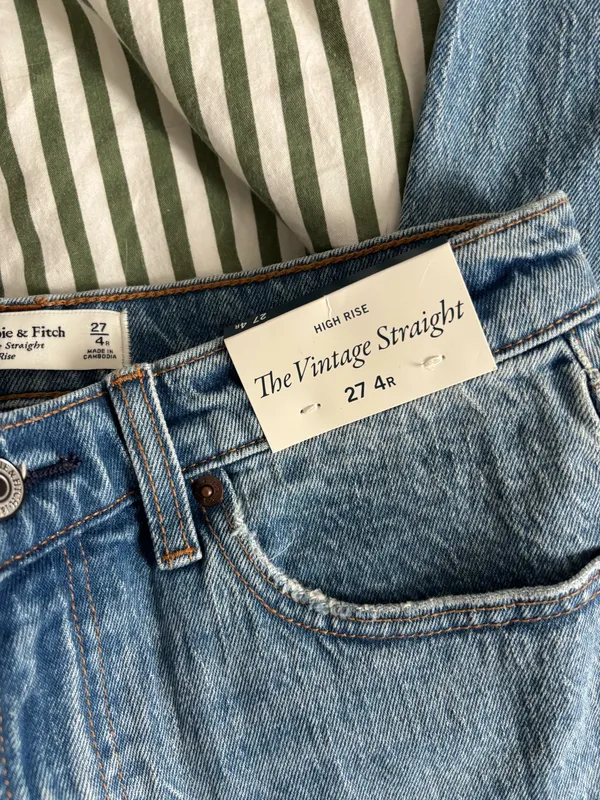 Abercrombie Vintage Straight Jeans High-Rise - Image 3