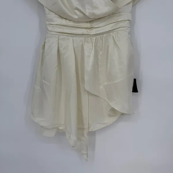 Lulus Always Celebrating Ivory Satin Off-The-Shoulder Mini Dress Size‎ M - Image 7