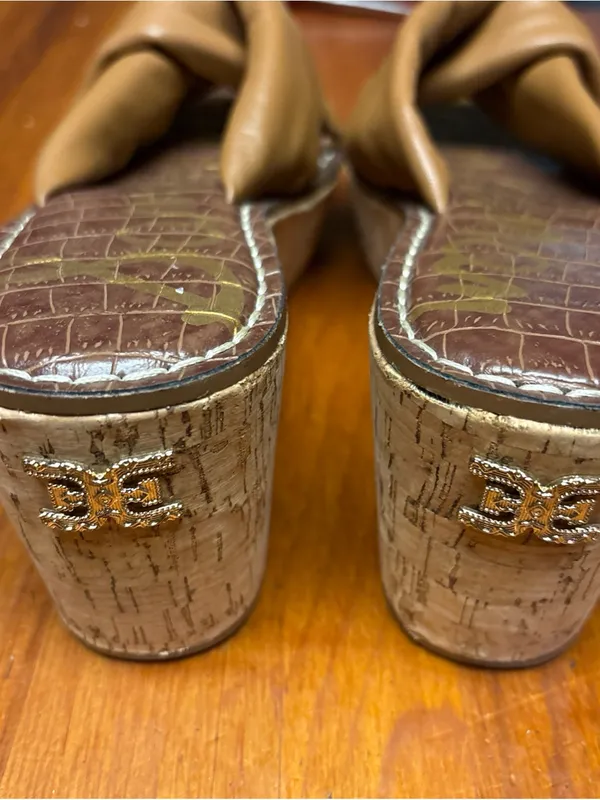 Sam Edelman Knotted Slide Sandals in Tan - Image 3