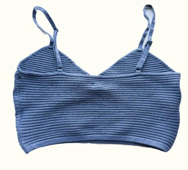 Aerie NWT Take Charge Sweater Corset Tank Top Cropped Blue Size Large L NEW - Image 7