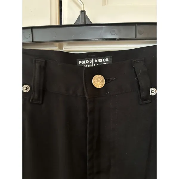 Polo Jeans Co Ralph Lauren Womens Black Flare Leg Trousers Stretch Pants Size 6‎ - Image 3