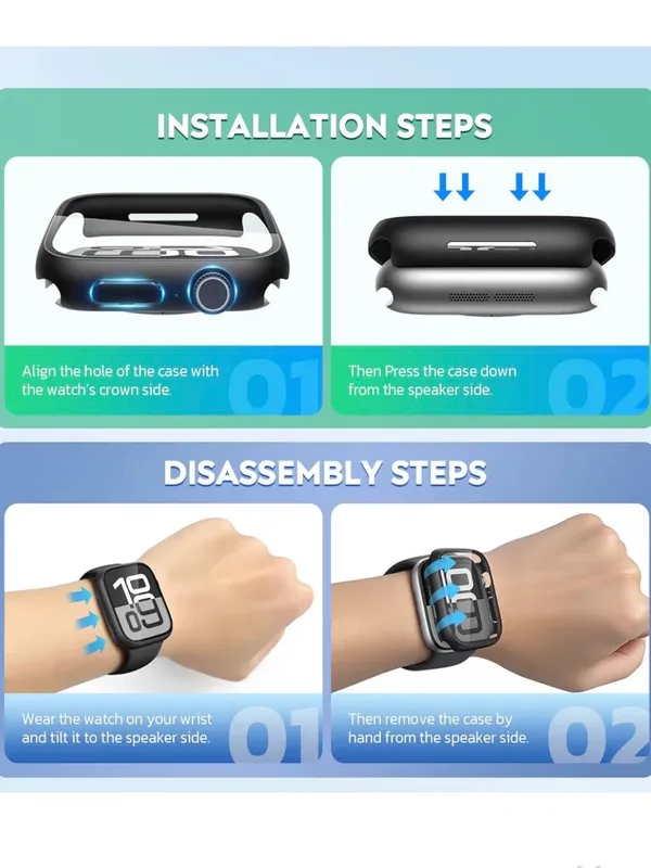 CLEAR CASE FOR WATCH COMPATIBLE WITH APPLE WATCH CASE 46 mm 10 11 series NIB NWT - Image 6