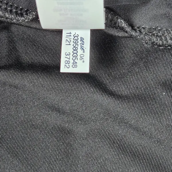 Aerie‎ Bikini Bottom High Cut Cheeky Banded Black L - Image 7