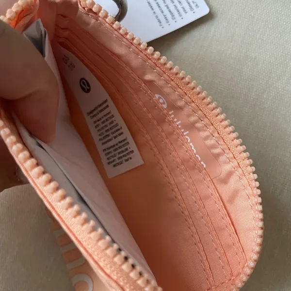 Lululemon Clippable Card Pouch - Peach Bellini - Image 9