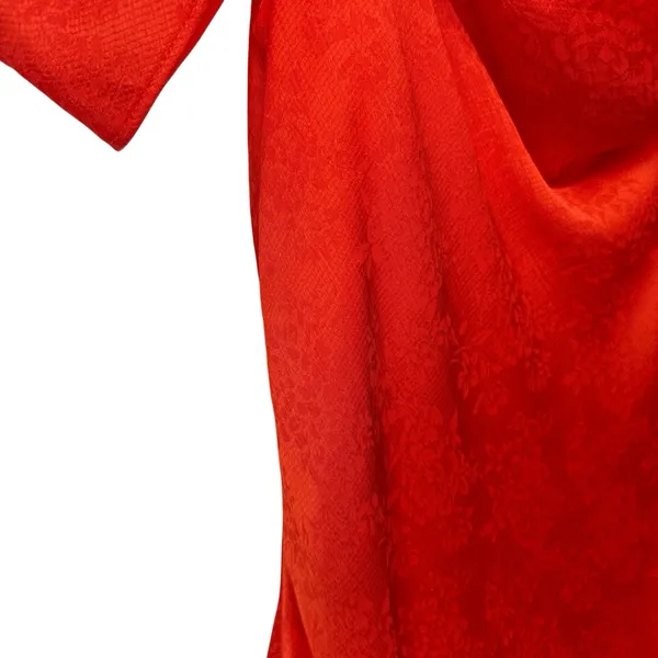 I.N. San Francisco Y2K Off Shoulder Bias Cut Slip‎ Dress M Cowl Neck Midi Fairy - Image 5