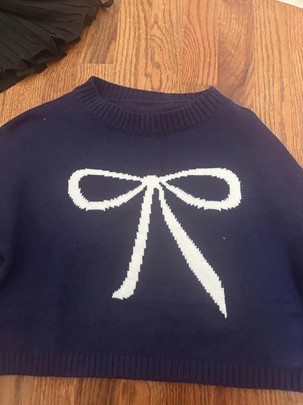 bow sweater Blue - Image 2