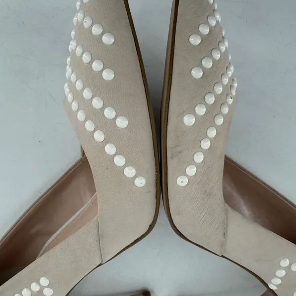 French Connection Pump Women Size 41 10.5 Beige‎ Studded Pointed Toe Stiletto - Image 8