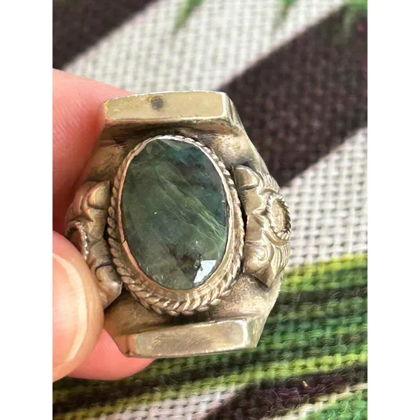 925 sterling silver ring band size 9.75 15.93g lot d2 large ring - Image 3