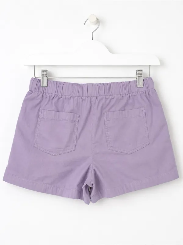 LOFT Lavender Drawstring Shorts in Cotton - Image 5