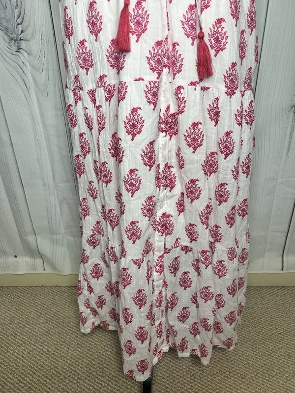 Roller Rabbit x Target Maxi Dress Pink Bouquet Print Short Sleeve Womens Sz S - Image 4