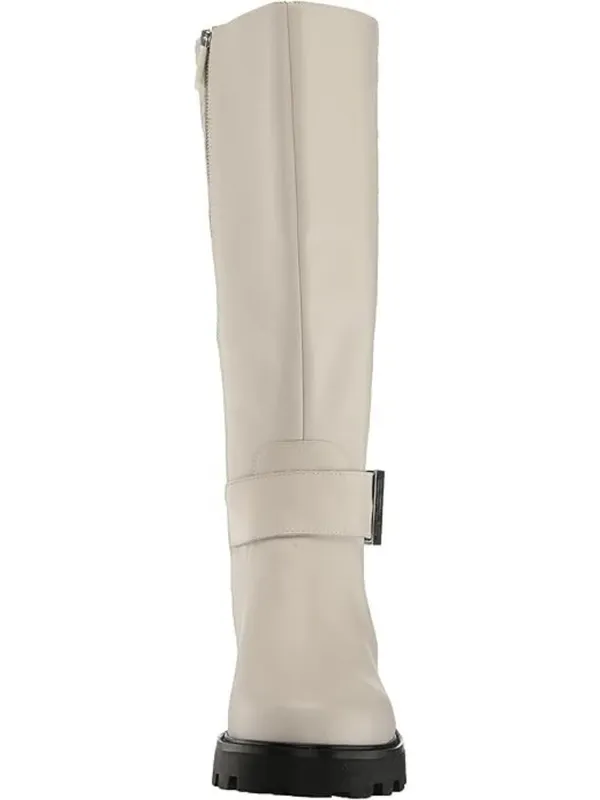 KARL LAGERFELD Meara II Knee High Tall Riding Boot Soft White Size: 9.5 B NIB - Image 6