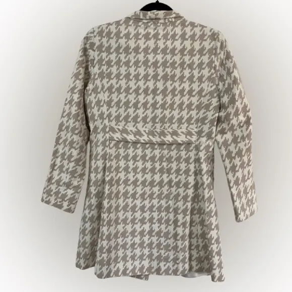 Banana Republic Houndstooth Trench Coat Sz S - Image 2