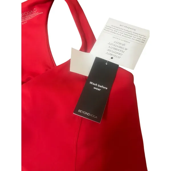 Beyond Yoga Tank Top Women Small Red NEW Racerback Cropped - Image 4
