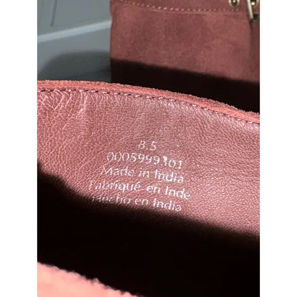 Free People Date Night Heeled Mule Wine Suede Pointed Toe Block Heel 8.5 - Image 9