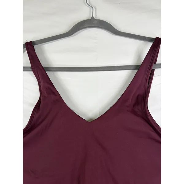 Natural Uniforms Modern Fit-Luxe Stretch Tank Top Burgundy 2XL V-Neck Crop‎ Top - Image 3