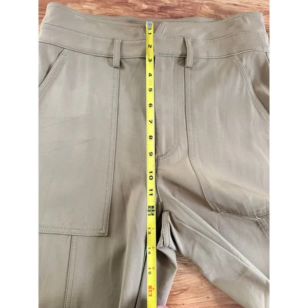 Banana Republic Notched Waist Utility Tapered Pants Camel Tan Size 8 - Image 8
