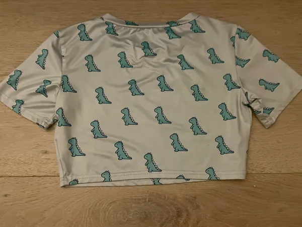 dino crop top White - Image 2