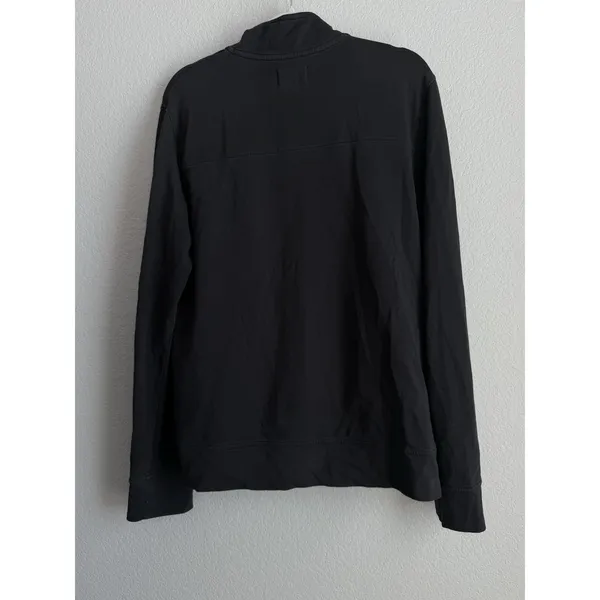 Pact Women Essential 1/4 Zip Pullover Sweatshirt Black Size M Organic Athleisure - Image 2