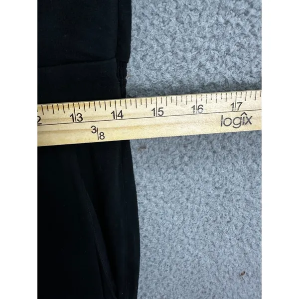 Loft Beach Jumpsuit Womens‎ M Black Surplice V-Neck Tie Ankle Tapered Leg Casual - Image 6