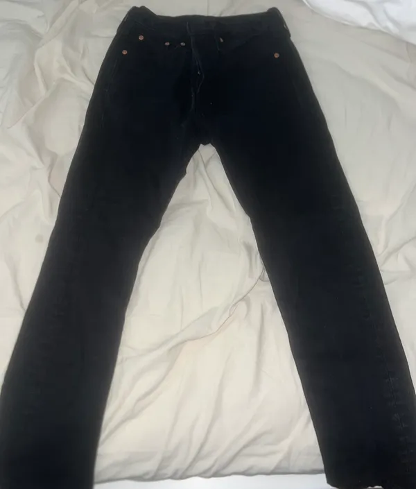 Black 501 Straight Leg Skinny Jeans (W24/L28) - Image 2