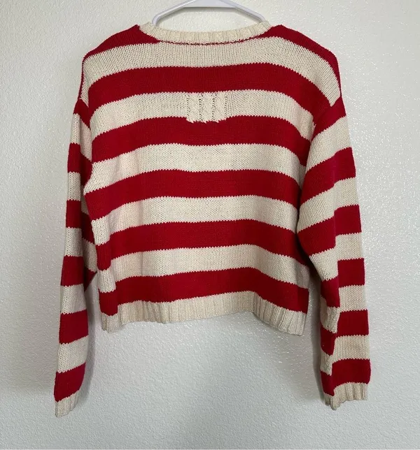 Marisa Christina American Flag Crewneck Knit Sweater - Image 5