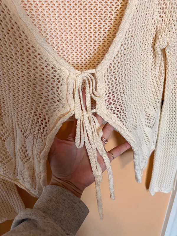Grey Bandit Knit Top Crop - Image 4