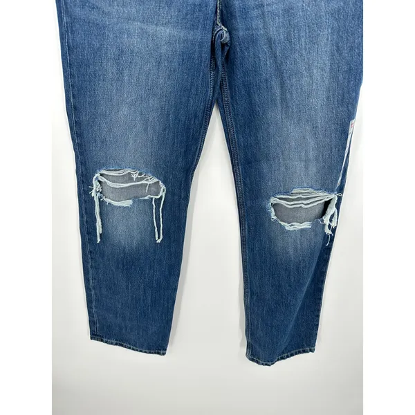 Levi's Womens 29 NWT Low Pro Straight Denim‎ Jeans Loose Distressed Fit Baggy - Image 4