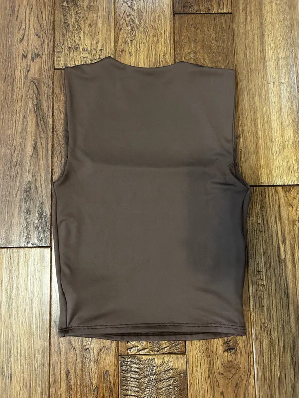 brown square neck top Size XS - Image 2