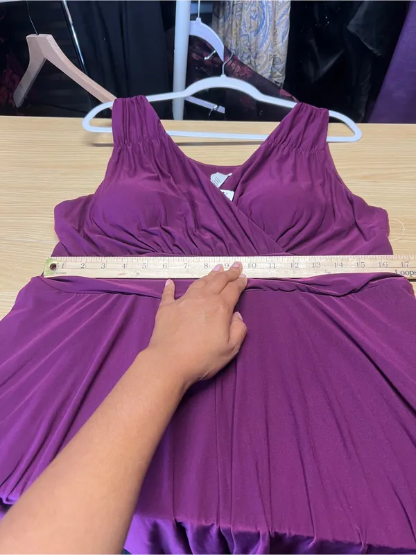 NWT Soma Draped Waist Henna Plum Soft Dress XL - Image 14