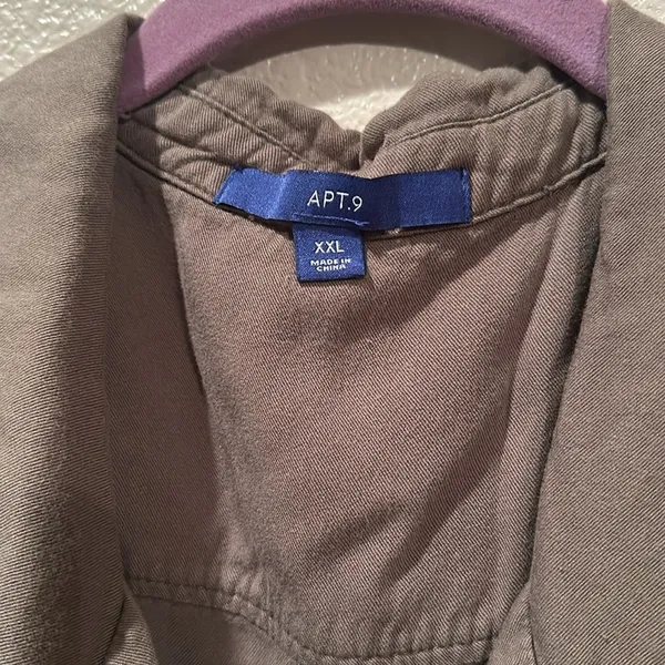 Apt 9 Green Army Style Shirt Jacket Sz XXL - Image 4