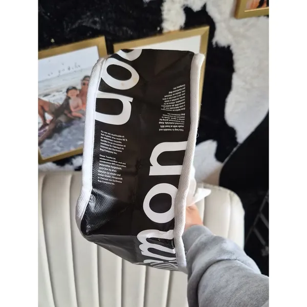 Lululemon Black & White Tote Bag - Image 5