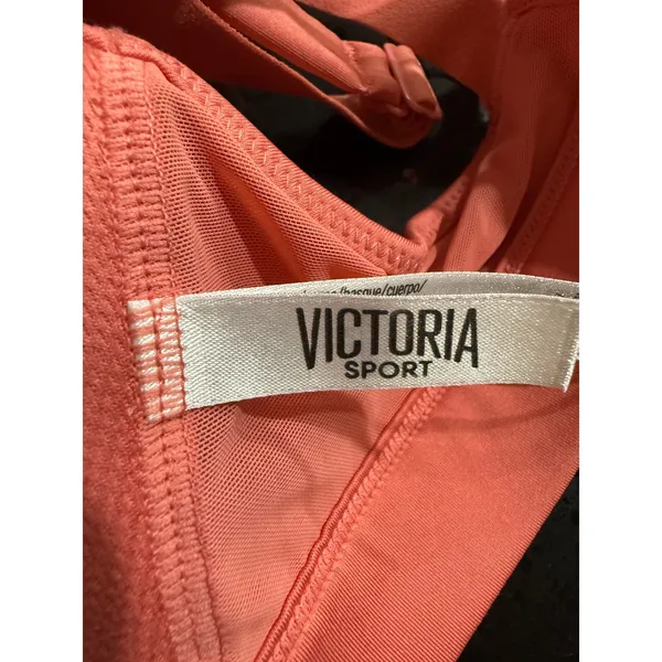 Victoria Sport‎ Coral Pink Cross Back Adjustable Strap Sports Bra Size Medium - Image 4