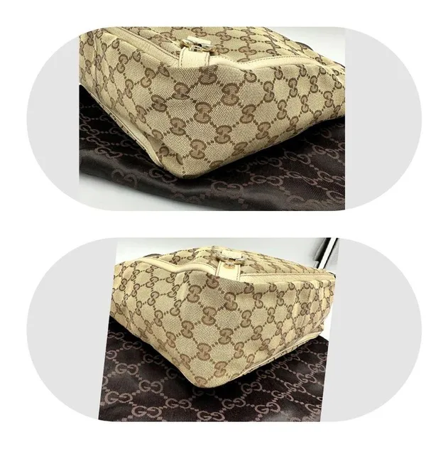 Gucci Beige/Cream GG Canvas And Leather Abbey D-Ring Tote - Image 10
